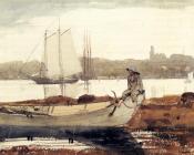 温斯洛 荷默 : Gloucester Harbor and Dory